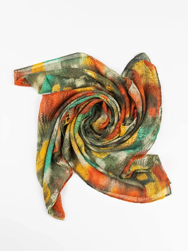 Shawls for summer style-Printed Viscose Scarf