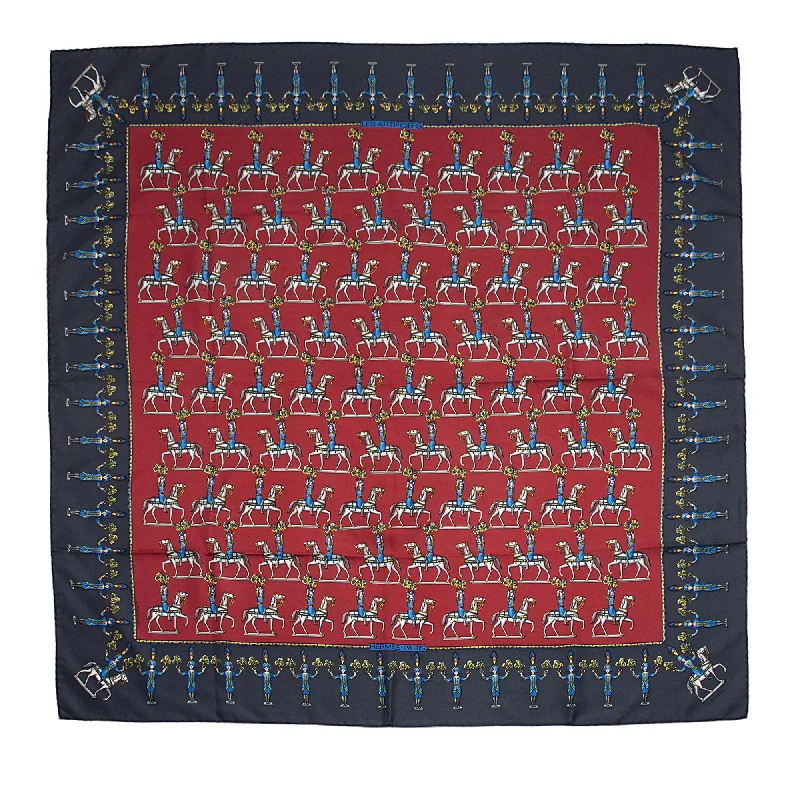 Scarves with artistic weaves -Hermes Silk Les Artificiers 90cm Scarf