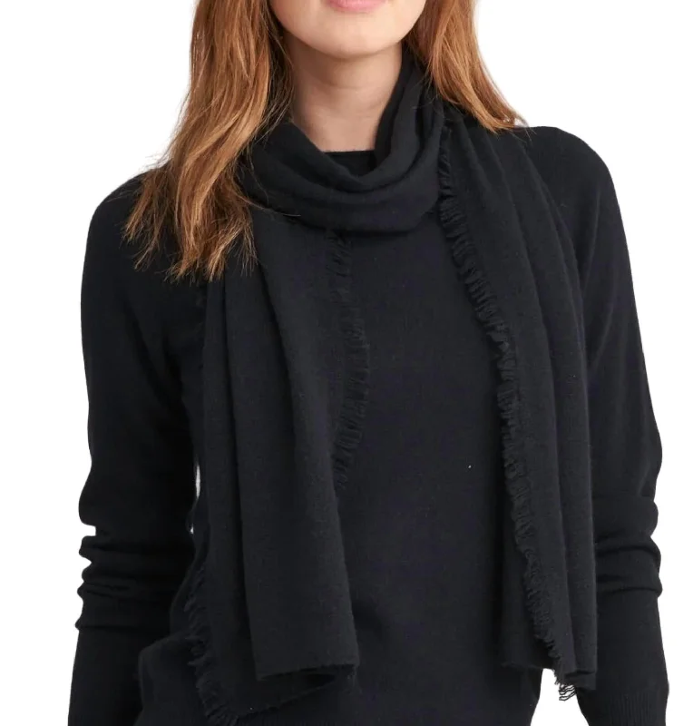 Scarves for artsy minds -Cashmere Scarf In Black