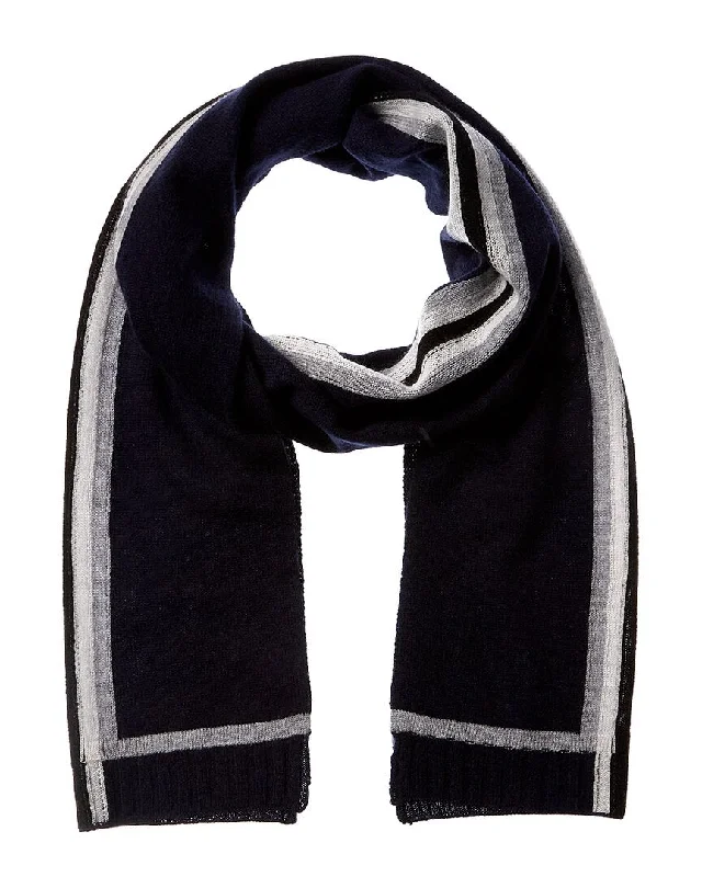 Scarves with old designs -Hannah Rose Rainbow Stripe Cashmere Scarf