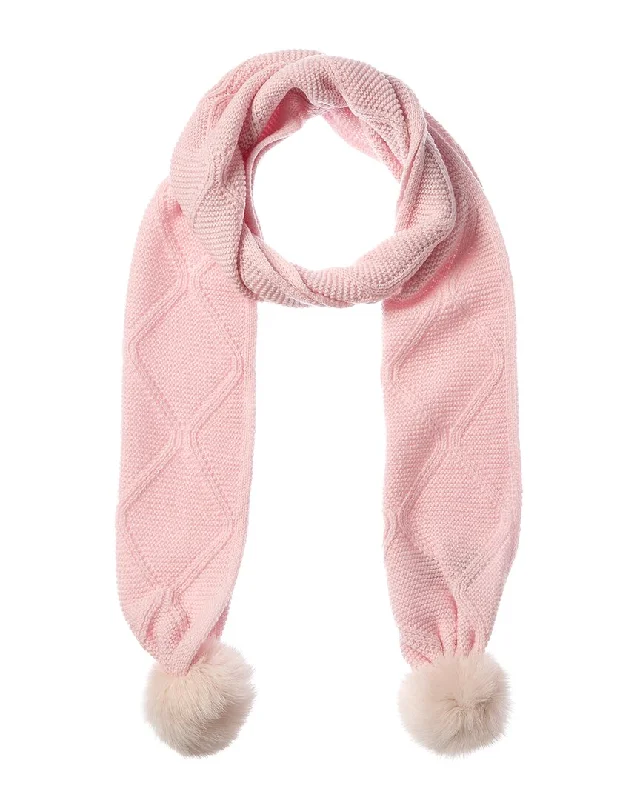 Scarves made of linen -Forte Cashmere Lux Cable Cashmere Scarf