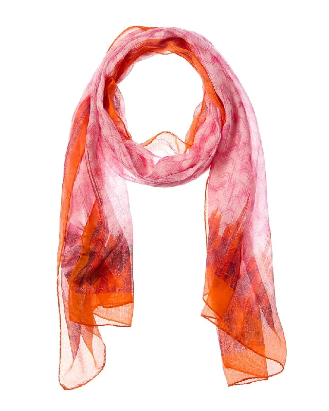 Scarves with abstract art -Missoni Silk-Blend Scarf