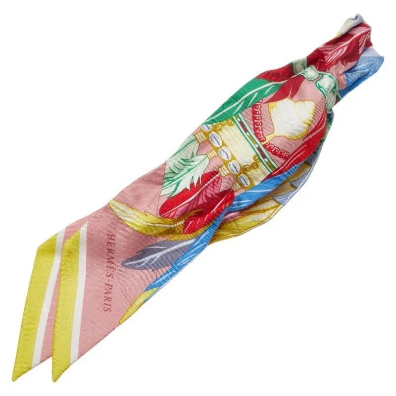 Scarves for snowy days -Hermes  pink  Color Silk Scarf (Pre-Owned)