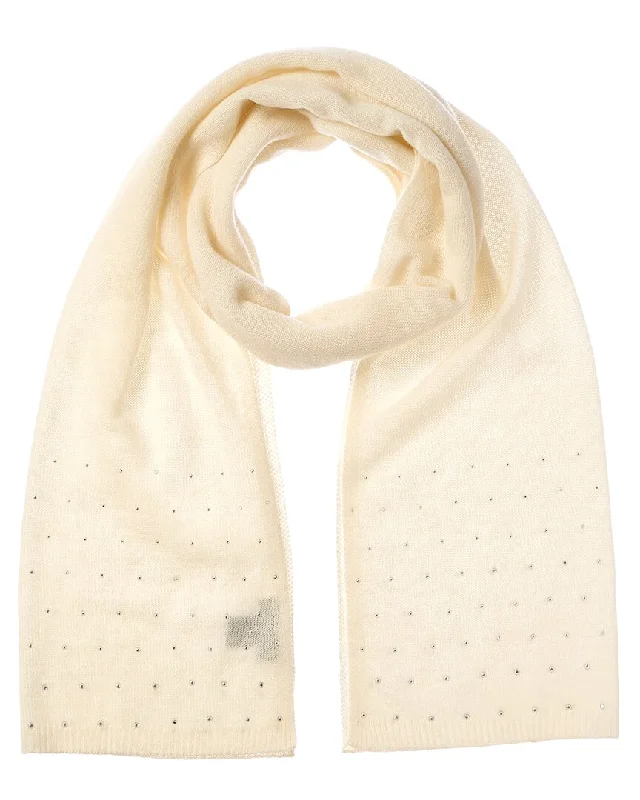 Scarves with bold textures -Forte Cashmere Crystal Studded Cashmere Scarf