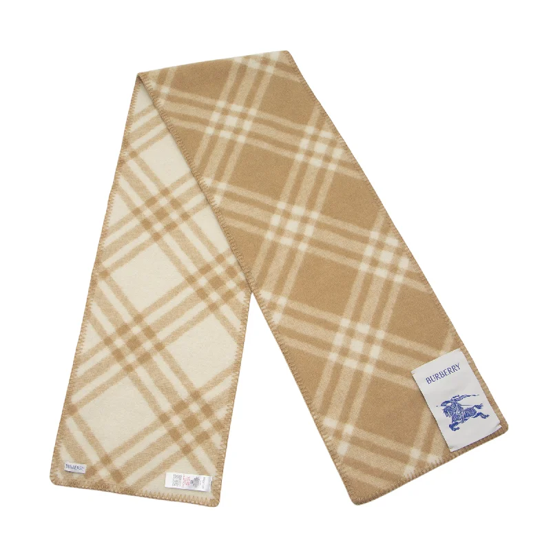 Scarves with gothic designs -Burberry Wool Check Scarf