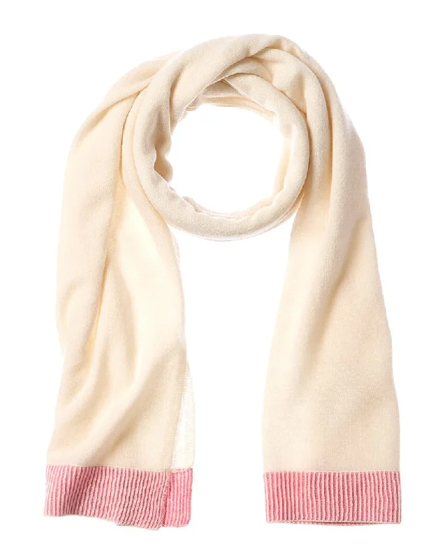 Scarves with rich feel -Scott & Scott London Plaited Trim Cashmere Scarf