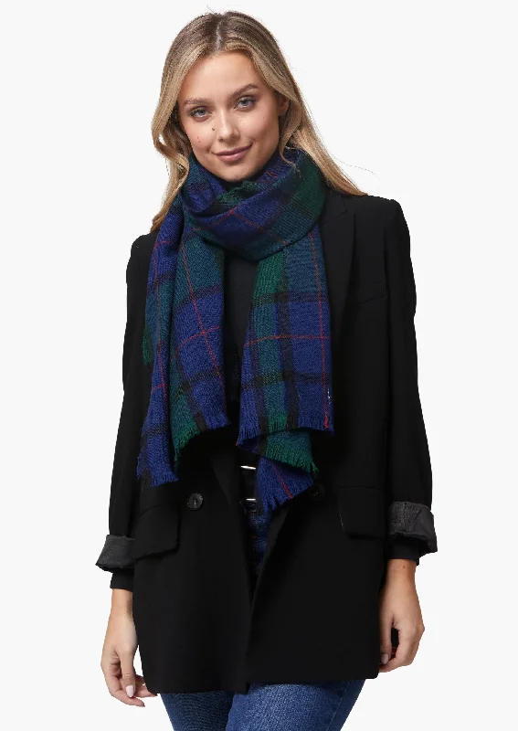 Scarves with Asian prints -Foxford Giant Merino Scarf | Classic Tartan