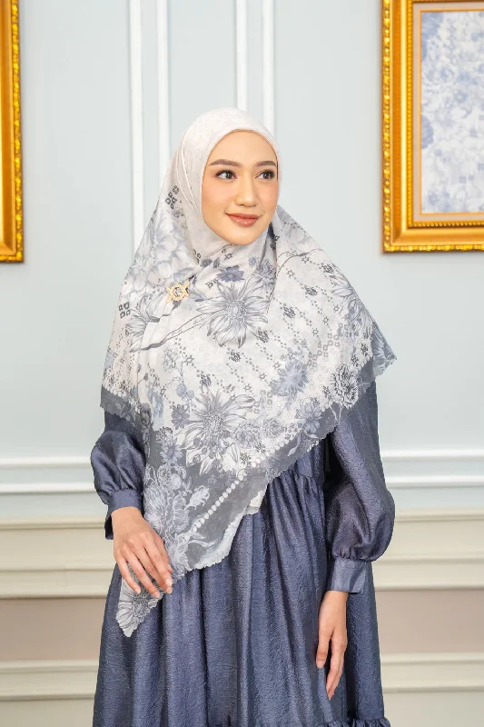 Neck Scarves classy-Kananta Scarf Syar'i Charcoal Frost