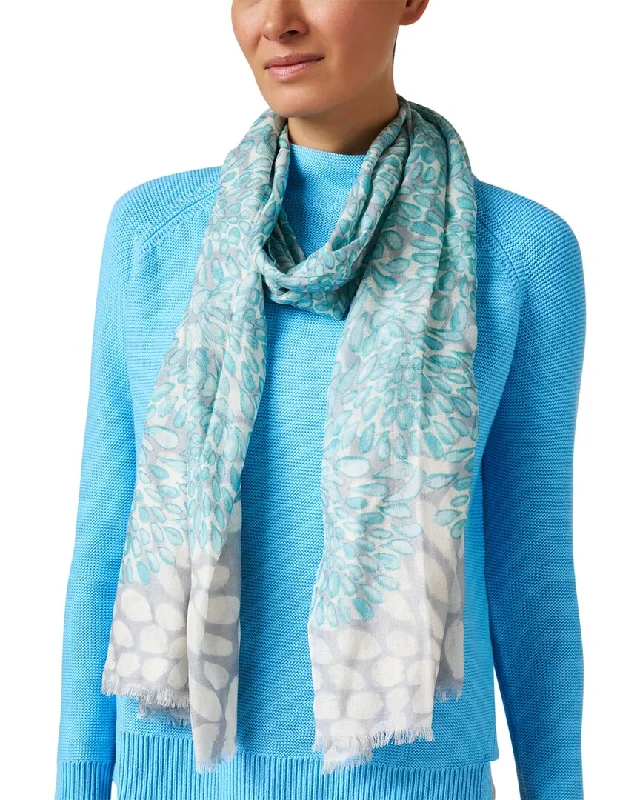 Scarves with modern florals -Kinross Silk & Cashmere-Blend Scarf