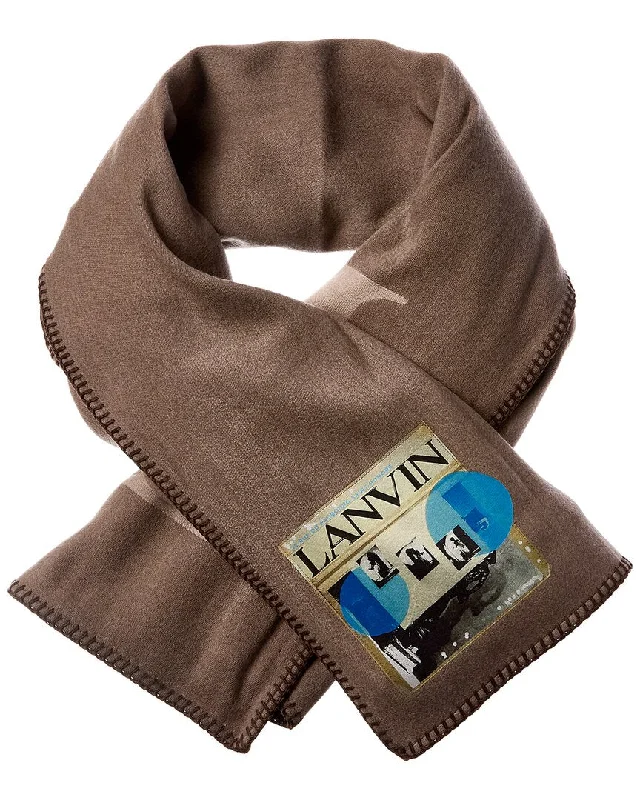 Scarves for harsh climates -LANVIN Logo Wool & Silk-Blend Scarf