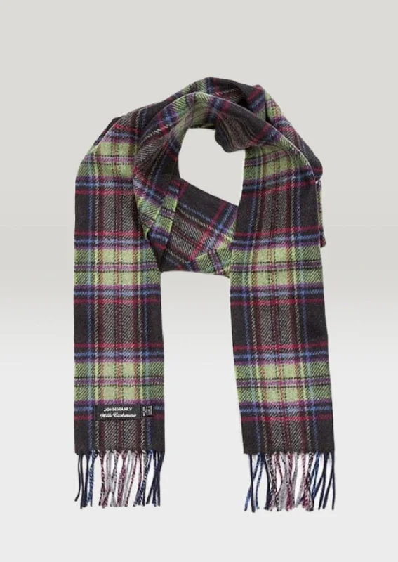 Scarves for dance costumes -Irish Cashmere Wool Scarf | Brown Green Check