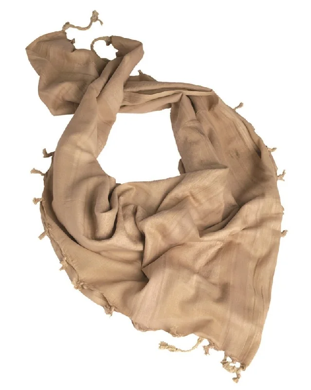 Scarves with velvet textures -Coyote Cotton Shemagh