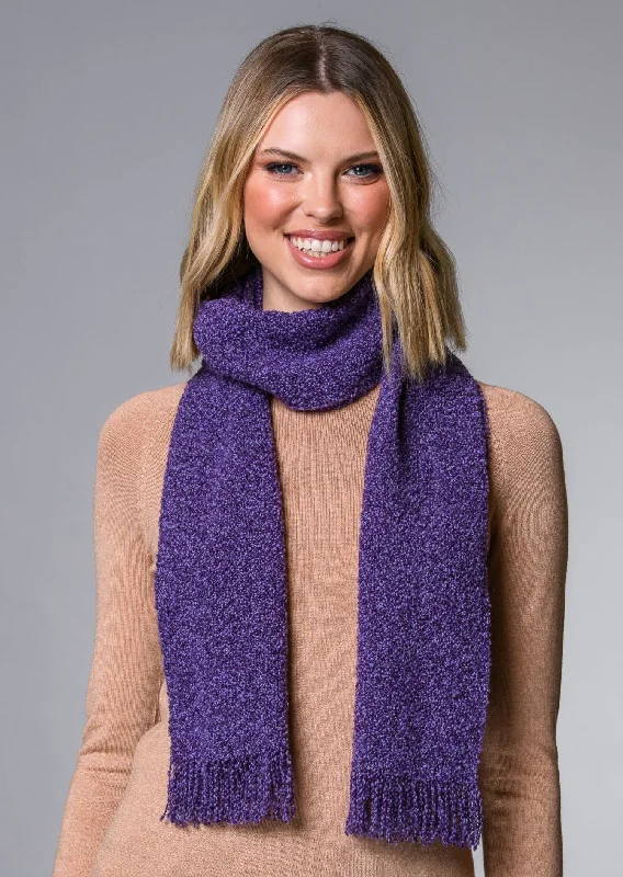 Scarves in iconic styles -Mucros Skellig Scarf | Purple