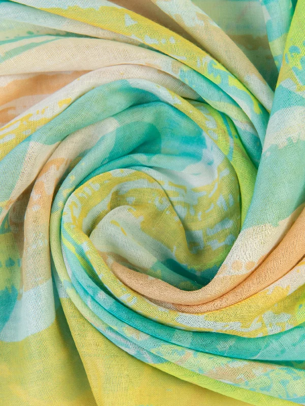 Shawls for dinner parties-Printed Viscose Scarf