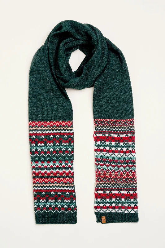 Neck Scarves trusted-Fairisle Knitted Scarf