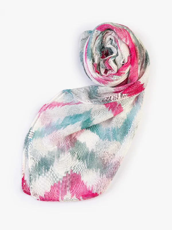 Shawls with tribal designs-Printed Viscose Scarf