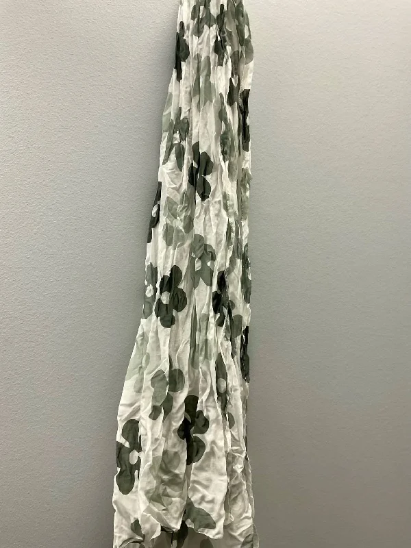 Scarves with fun fringes -Floral Scarf In Multi Grey