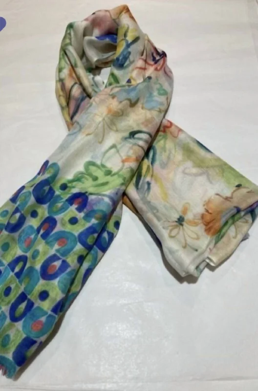 Scarves in bold florals -Santorini Floral Scarf In Multi