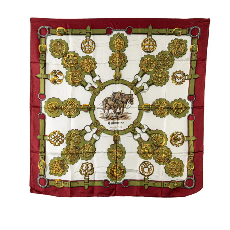 Scarves with quilted designs -Hermes   Color Silk Scarf (Pre-Owned)