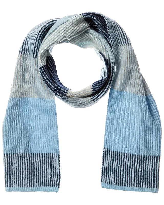 Scarves for night elegance -Forte Cashmere Plaited Colorblocked Cashmere Scarf