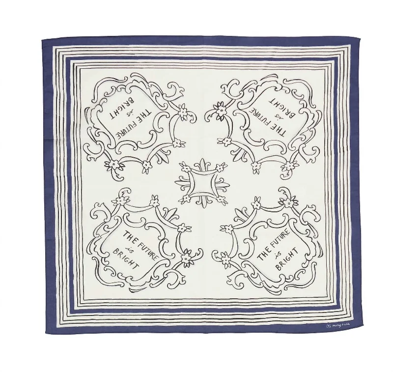 Scarves with luxurious feel -The Future Is Bright Bandana Scarf In Blue/white