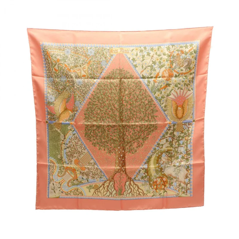 Scarves with bloom stitching -Hermes  pink Silk Scarf (Pre-Owned)