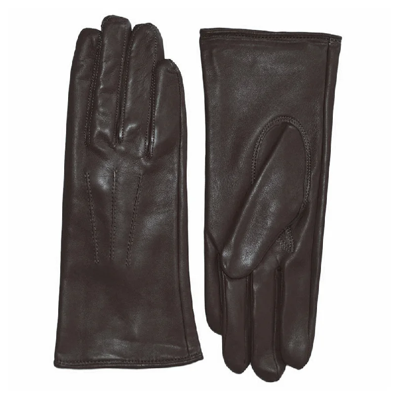 gloves for developers-Pittards Ladies Nappa Leather 3 Point Gloves in Manchu Brown