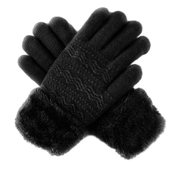 gloves for events-12-pack Wholesale Knitted Women's Heavy Winter Gloves  #7705