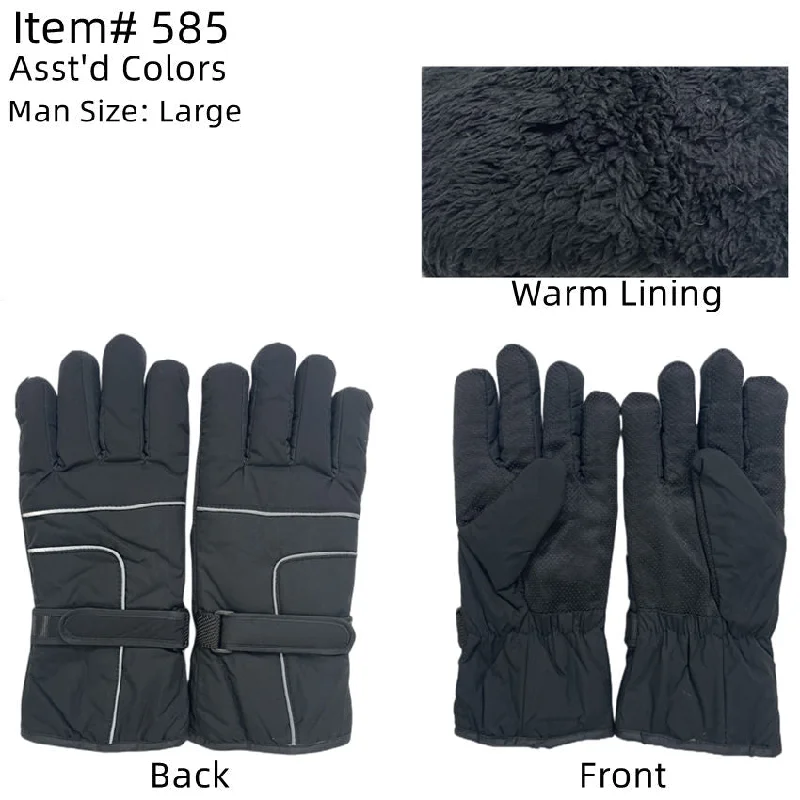 gloves for authors-12-pack Wholesale Men's Winter Sport Gloves Ski Gloves #585