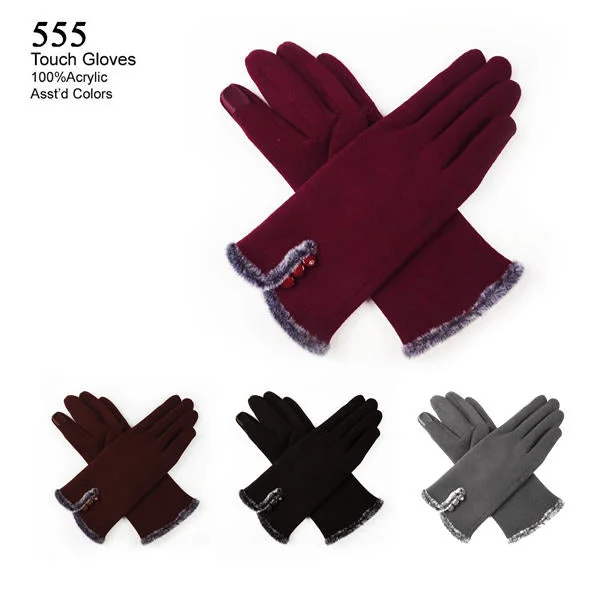 gloves for cultures-12-pack Wholesale Women's Winter Texting Gloves Touch Screen #555