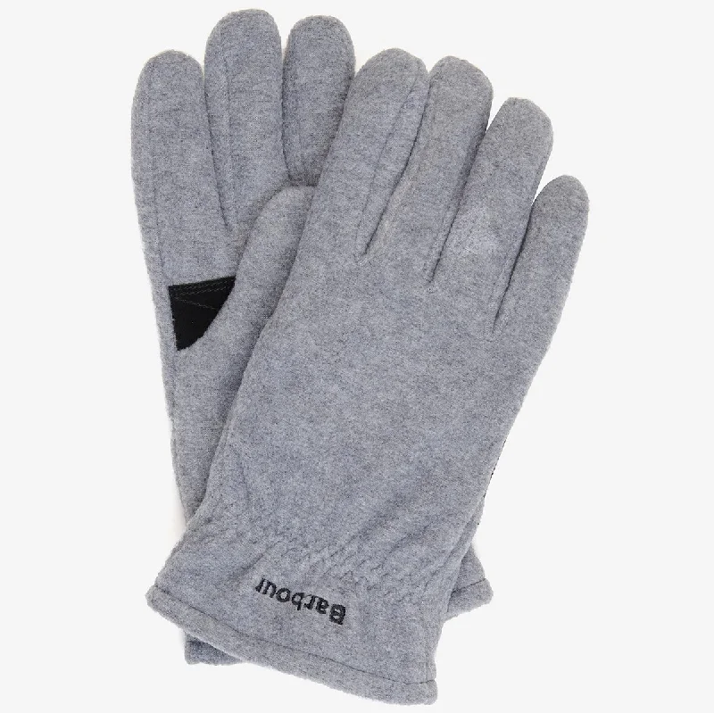 gloves for physicists-Barbour Coalford Fleece Gloves in Grey