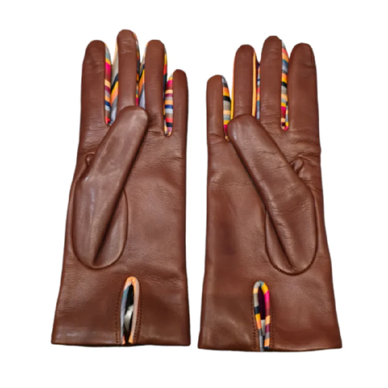 gloves for botanists-Paul Smith - Women's Concertina Swirl Print Glove in Brown