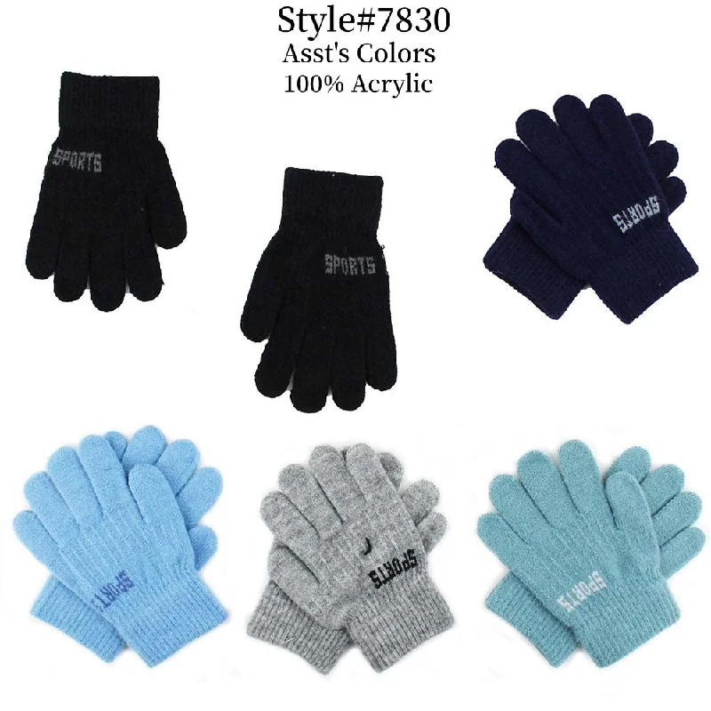 gloves for game designers-12-pack Wholesale Kid's Winter Gloves Knit Gloves #7830