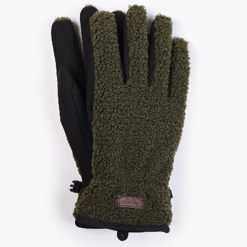 gloves for architects-Barbour Eskdale Fleece Gloves in Olive