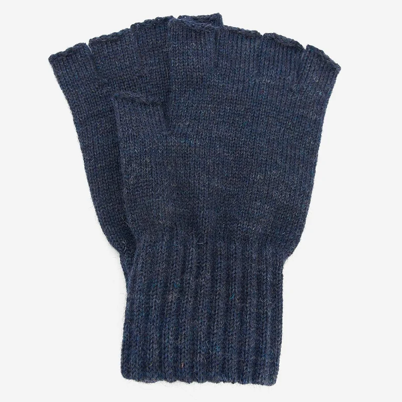 gloves for coders-Barbour Fingerless Gloves in Navy