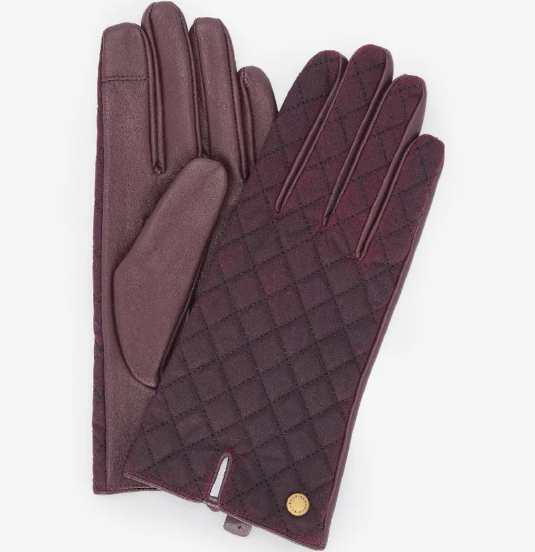 gloves for archives-Barbour Women's Scarlet Gloves in Cabernet