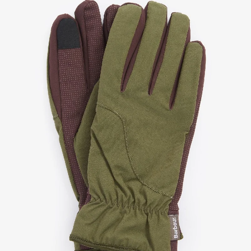 gloves for tv repair-Barbour Mens Overdale Gloves in Olive